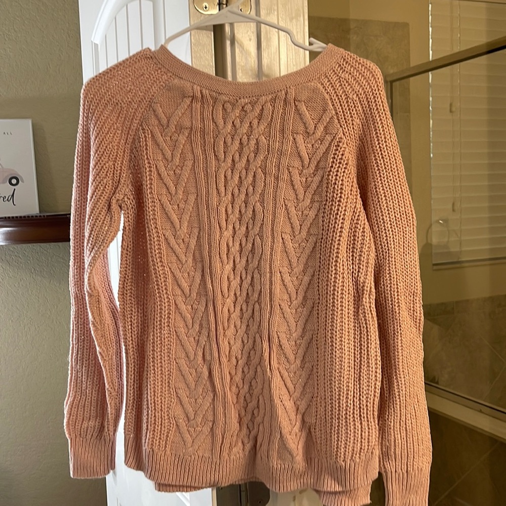 Sweater pink in color